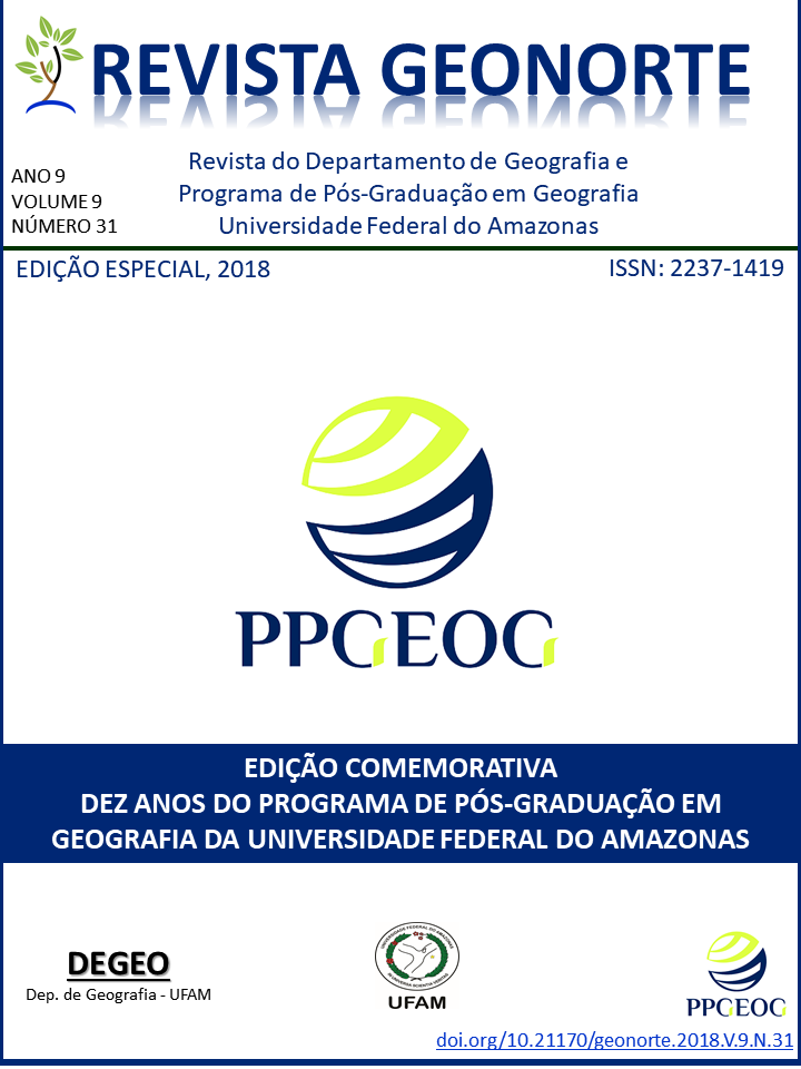 					Visualizar v. 9 n. 31 (2018): EDIÇÃO ESPECIAL: 10 ANOS DO PROGRAMA DE PÓS-GRADUAÇÃO EM GEOGRAFIA DA UNIVERSIDADE FEDERAL DO AMAZONAS
				